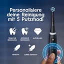 Oral-B iO Series 5 Plus Edition Elektrische Zahnbürste — Electric Toothbrush, Inkl. 3 Aufsteckbürsten, 5 Putzmodi für Zahnpflege, Reise-Etui — Zahnbürste Elektrisch, Designed by Braun, Schwarz - 3