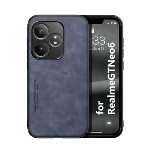 Kepuch Silklike Hülle für Realme GT Neo 6, GT Neo6 SE, GT 6, GT 6T - Hüllen Case Eingebaute Metallplatte für Realme GT Neo 6, GT Neo6 SE, GT 6, GT 6T - Blau