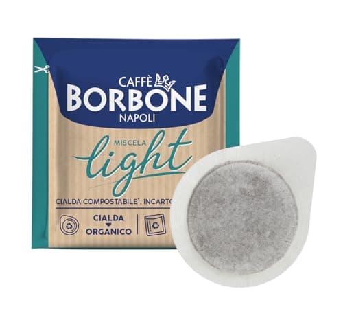 Caffè Borbone Cialda Compostabile Miscela Light, 50% di caffeina in meno della Miscela Blu - 100 Cialde - Sistema ESE