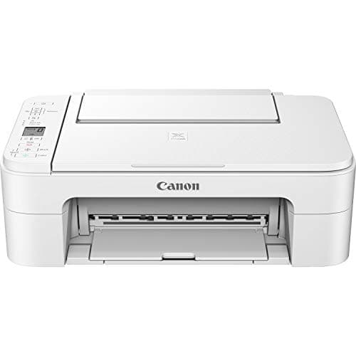 Canon PIXMA TS3351 - Stampante multifunzione a getto d'inchiostro a colori (stampa, scansione, copia, display LCD da 3,8 cm, WLAN, Print App, 4800 x 1200 Dpi), colore: Bianco