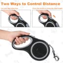 Aomig Correa Perro Extensible, 8m Correa Retráctil 360° Anti-Enredo para Perros, Correa Perro con Mango Antideslizante, Cinta Nylon Resistente y Botón de Bloqueo Rápido - 5