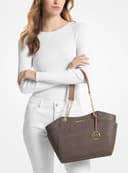 Michael Kors Jet Set Travel, White, Brown, Large - 2