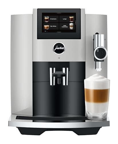 Jura - S8 Platino, Macchina da Caffè Automatica, Display Touch 4.3", WiFi, 27 Bevande, Professional Aroma Grinder 2, Serbatoio 1.9L