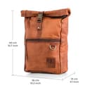 Berliner Bags Vintage Rucksack Utrecht aus Leder, Fahrradrucksack mit Laptopfach für Damen und Herren (M, Cognac) - 8