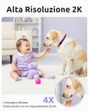 YESIMOM 2K Baby Monitor Video e Audio, Telecamera Bambini Supporto Controllo Tramite Cellulare APP & 5" Monitor, Videocamera Neonato con Luce Notturna, 360° PTZ, Allarmi Pianto e Movimento（8TM-1PZ - 3