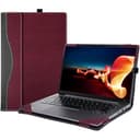 Schutzhülle für Lenovo Thinkpad X1 Carbon Gen9 Gen10 Gen11 [nicht für Gen12] Laptop und Lenovo ThinkPad X1 Yoga Gen6 Gen7 Gen8, PU-Leder, teilbare Schutzhülle, Zubehör, Weinrot - 1