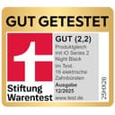 Oral-B iO Series 2 Elektrische Zahnbürste — Electric Toothbrush, Inkl. 1 Aufsteckbürste, Reise-Etui — 3 Putzmodi für Zahnpflege, GUT GETESTET (2,2) von STIFTUNG WARENTEST, Designed by Braun, Schwarz - 3