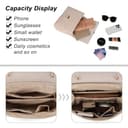 Gladdon Piccola borsa a tracolla da donna con 3 scomparti capienti, alla moda con cinghie a tracolla regolabili e rimovibili in tessuto jacquard. - 4