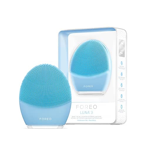 FOREO LUNA 3 Piel Mixta, Cepillo De Silicona De Limpieza Facial, Masajeador Eléctrico, Skin Care Ultrahigiénica, Exfoliante Para Llevar De Viaje, Conexión Por App