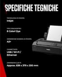 Canon PIXMA PRO-200S Stampante Fotografica - Colori Vivaci, Versatilità, Stampante A3+ - Sistema ad 8 Inchiostri Dye a Colori - 3 Opzioni di Alimentazione - Facile da Usare - 8