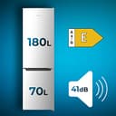 Cecotec Frigorífico Combi 2 Puertas Bolero CoolMarket Combi 250 Inox E. 250 L, Altura 181 cm y 55 cm de Ancho, Bajo Consumo, Sistema Multi Air Flow, Total No frost y 2 Cajones - 3