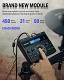 Donner DED-200 Electric Drum Set With Drum Throne/Maple Stick/Earphone/Audio Cable - 4