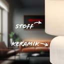 BRILONER - Tischlampe mit Stoffschirm, Kabelschalter, Keramikfuß, Lampe, Nachttischlampe, Tischleuchte, Dekolampe Flur, Bürolampe, Leselampe, Wohnzimmer, Schlafzimmer, 15x28 cm (DxH), Weiß - 3