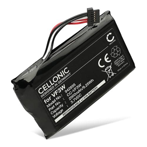 CELLONIC, battery sat nav compatible with TomTom Rider 550, Rider 500, Rider 400 (2500mAh, 3.7v) Replacement battery LHA11133000, LHA11138000, VF3W