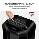 Fellowes 12 Sheet Paper Shredder for Office - Cross Cut Shredder with Auto Reverse Jam Solution & SafeSense Technology - Powershred LX85 Home Office Shredder with 19L Pull-Out Bin - DIN Level P4 - 4