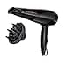 Remington Secador de Pelo Ionic Dry 2200, Iónico, Cabello Sin Encrespamiento, 2200 W, Concentrador y Difusor, 3 Temperaturas, 2 Velocidades, Rejilla Trasera Desmontable, Gancho Para Colgar, D3198 - 1