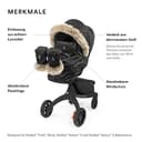Stokke Xplory X Winter Kit, Onyx Black - Schützt Babys vor Wind und Wetter - Mit fleecegefütterten Fäustlingen für Eltern - Reflektierender Reißverschluss, echte Lammfelleinfassung - 2