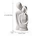 DASNTERED Modern Ceramic Sculpture Couple Statue Abstract Gift for Living Room Desk and Home Decoration - 3