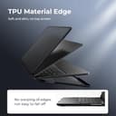 BlueSwan Cover compatibile con MacBook Pro 16 Pollici 2025 2024 2023 2021 Pro Max M4 A3186 A3403, M3 A2991, M2 A2780, M1 A2485 Bordo in TPU Cover Rigido Protettivo Antigraffio -(Bordo Nero) Nero Opaco - 3
