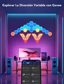Govee Glide Hexa Light Panels, Luces LED Inteligentes de Pared en Forma de Hexágono, Luces Wi-Fi RGBIC Funciona con Alexa y Google Assistant para Sala de Estar, Gaming Room, 10 Piezas - 6