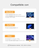 Inateck Custodia per Laptop con 360° Protezione, Compatibile con 16 Pollici MacBook Pro M5/M4/M3/M2/M1 Pro/Max A3428 A3429 A3403 A3186 A2991 A2780 A2485 A2141 2026-2019, 15 Pollici Surface Book 2 Bors - 2