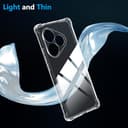 FDHYFGDY Schutzhülle für Realme GT 6/Realme GT 6T Hülle, transparente stoßfeste Silikon-Handyhülle, klare, dünne, weiche TPU-Stoßstangenabdeckung Case - 7