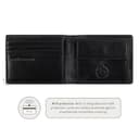 bugatti Savona Herren Geldbörse aus echtem Büffelleder, Portemonnaie mit RFID-Schutz, schwarz - 4