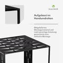 Blumfeldt Pavillon 3x3, Wasserdicht Stabil Winterfest, Pulverbeschichteter Stahlrahmen, PA-Beschichtetes Dach & Seitenwände, Wetterfest, Einfacher Aufbau, Ganzjährig Nutzbar, Schwarz - 5