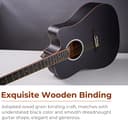 Vangoa - Chitarra acustica elettrica cutaway 104,1 cm, con equalizzatore a 4 bande, borsa, tracolla, accordatore, corda, plettri e capotasto 41 inch Nero - 2