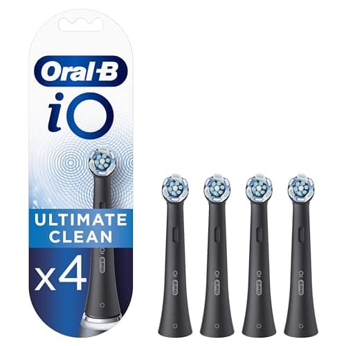 Oral-B iO Ultimate Clean Black Cabezales de recambio, Pack de 4 Unidades