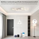Yuanfenghua Plafoniera LED, Smart lampada da soffitto Alexa con telecomando che cambia colore, lampada da camera da letto soggiorno illuminazione moderna a soffitto lampadario, 90cm, bianco - 2