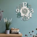 Giallobus - Reloj premium - Carved - Madera de MDF - Premium 60x60cm - 05 - Persia - Artesano Made in Italy - Silencioso - Idea de regalo - Doble nivel moderno - 3