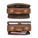 STILORD 'Noé' Mochila Elegante para Ordenador de 14 Pulgadas Mochilas de Cuero para Negocios Hombre Mujer Backpack de Trabajo Cuero Genuino, Color:avani - marrón - 5