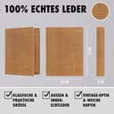 KORUTA Leder Geldbörse Herren mit RFID Schutz I Portemonnaie Groß mit Münzfach I 13 Fächer I Echtleder Geldbeutel für Männer I Brieftasche Wallet Portmonee braun - 5