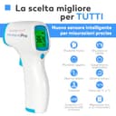 Termometro Frontale Infrarossi Senza Contatto – Lettura Istantanea 1 s | Boston Tech | Display 3 Colori con Allarme Febbre | Memoria 20 Letture | Conversione °C/°F | Neonati Bambini Adulti - 2