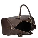 Chicca Borse Borsa donna bauletto a mano 30x23x18cm vera pelle dollaro artigianale - Marrone Scuro - 7