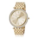 Michael Kors Damen Quartz Armbanduhr, 39.00mm GehäusegröÃŸe mit champagnerfarben analog Zifferblatt und Gold Metallarmband Armband MK3191 - 8