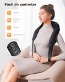 KNQZE® Masajeador cervical y espalda inalámbrico, 2025 Masajeador Shiatsu 4D, Maseajor cervical y espalda con calefacción, Calefacción de grafeno mejorada, Regalos para mujer hombre padres mama papa - 2