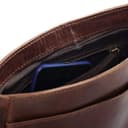 SID & VAIN® borsa a spalla vera pelle vintage YALE tracolla donna marrone prodotto artigianale - 6