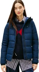 Tommy Jeans Giacca imbottita da donna TJW SLIM LW con cappuccio DW0DW20959 piumino, blu (Dark Night Navy), S, BLU (Dark Night Navy), S - 1