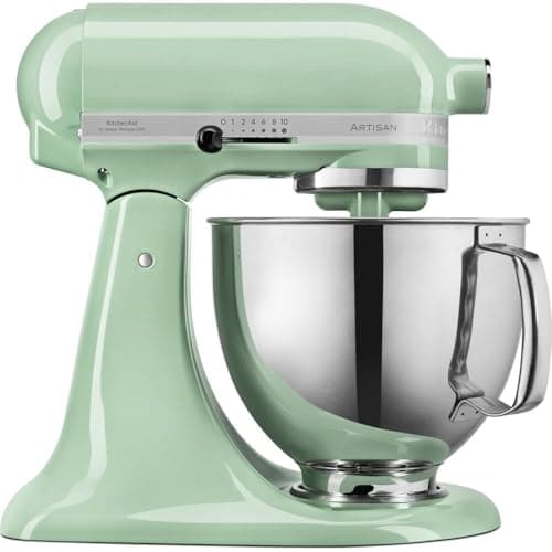 KitchenAid Batidora amasadora - Artisan - Robot de Cocina con Cabezal Inclinable - Amasadora con 3 Accesorios - Batidora de repostería con Bol de Acero Inoxidable - 4,8 L - Pistacho