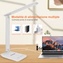 lampada da scrivania,lampada da lettura,dimmerabile lampada da tavolocon porta USB, 3 modalità di illuminazione, lampada da comodino pieghevole per lettura,unghie,lavoro,studiare,ufficio,dormitorio - 5