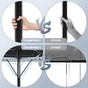 TRIUMPHKEY Pavillon 3x4 Wasserdicht Stabil Winterfest, Garten Pavillion mit seitenwänden, UV-Schutz 50+, Plane Gartenlaube, Metallrahmen Pavillon, Patio Gazebo, Grau mit LED - 2