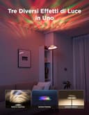 Govee Lampada da Terra Uplighter Tri-Zone Independent, Lampada Illuminazione Ondulata RGBIC, Fnziona con Matter e Alexa, 80+ modalità scena, 1000LM, 2700-6500K, Ideale per Soggiorno, Camera da Letto - 2