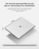 tomtoc 360° Tasche Hülle für 2024 13-Zoll Microsoft Neu Surface Pro 11. Edition, Copilot+ PC, 13 Zoll Surface Pro 10/9/8/X mit Keyboard, 12,3 Zoll Surface Pro 7+/7/6/5/4/3/2/1 mit Type Cover - 9