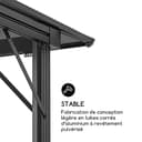blumfeldt Pergola Jardín Impermeable 3x4m, Gazebo Techo Policarbonato, Kit de Pérgola Metálica Ligera Estructura Aluminio, Carpa Exterior, Pérgola Cristal Translúcido, Luces LED Regulables - 6