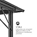 blumfeldt Pergola Jardín Impermeable 3x4m, Gazebo Techo Policarbonato, Kit de Pérgola Metálica Ligera Estructura Aluminio, Carpa Exterior, Pérgola Cristal Translúcido, Luces LED Regulables - 6