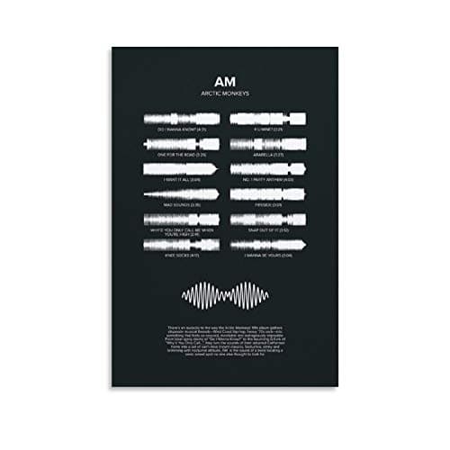 Heiwu AM by Arctic Monkeys - Póster artístico en lienzo y arte de pared, impresión moderna para decoración de dormitorio familiar, 40 x 60 cm