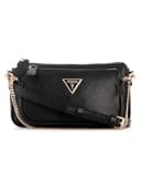 GUESS Noelle Double Pouch Crossbody, Bag Women, Negro, One Size - 1
