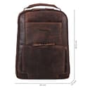 STILORD XL Herren-Businessrucksack aus Leder braun - 15-17 Zoll großer Arbeitsrucksack - Männer Laptop-Rucksack - Vintage Office-Bag aus Echtleder 'Harlow' - 3